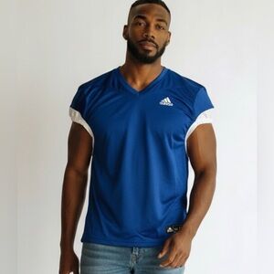 Adidas Pres Cov 2.0 J Football Practice Mesh Jersey‎ Royal Blue/White Size 3XL